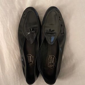 Belgian Shoes black patent loafers; great condition, 8 1/2 N